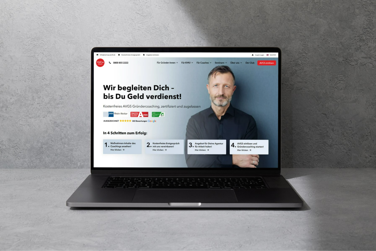 kaliora Websitemanufaktur – Portfolio, Startup Profi